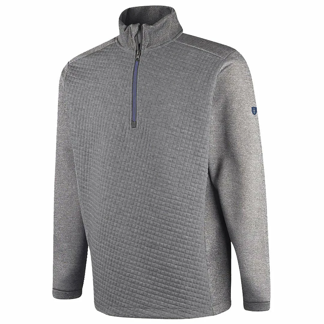 Island Green Mens Top Layer 1/2 Zip Jacquard Knit Thermal Golf Sweater Pullover 6 Island Green Mens Top Layer 1/2 Zip Jacquard Knit Thermal Golf Sweater Pullover - Image 4