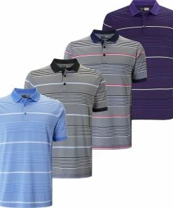 Callaway Golf Mens Opti-Dri 3 Colour Stripe Golf Polo Shirt