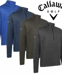 Callaway Golf Mens Waffle 1/4 Zip Opti-Dri Swing Tech Thermal Golf Pullover Sweater