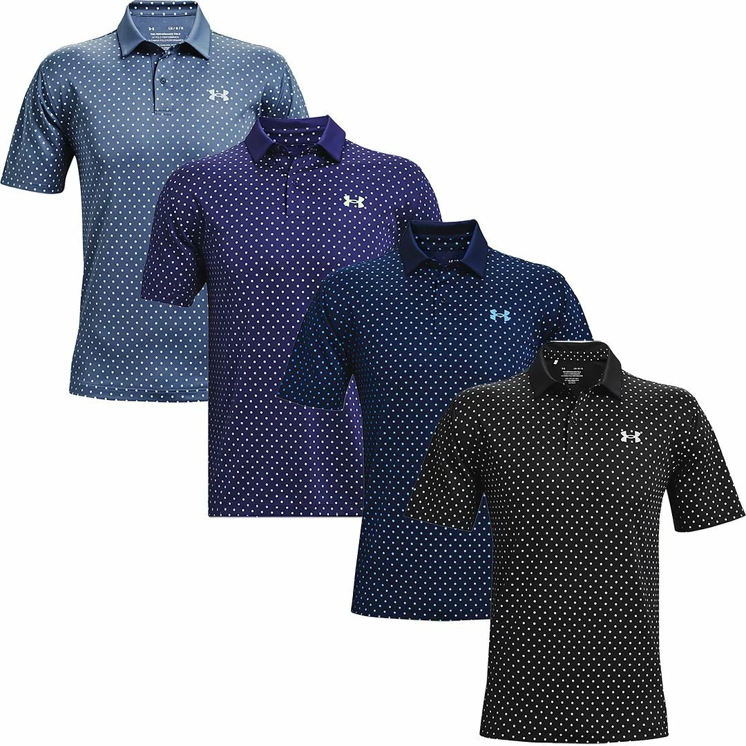 Under Armour Golf UA Performance Printed Polo Stretch Mens Golf Polo Shirt 3 Under Armour Golf UA Performance Printed Polo Stretch Mens Golf Polo Shirt