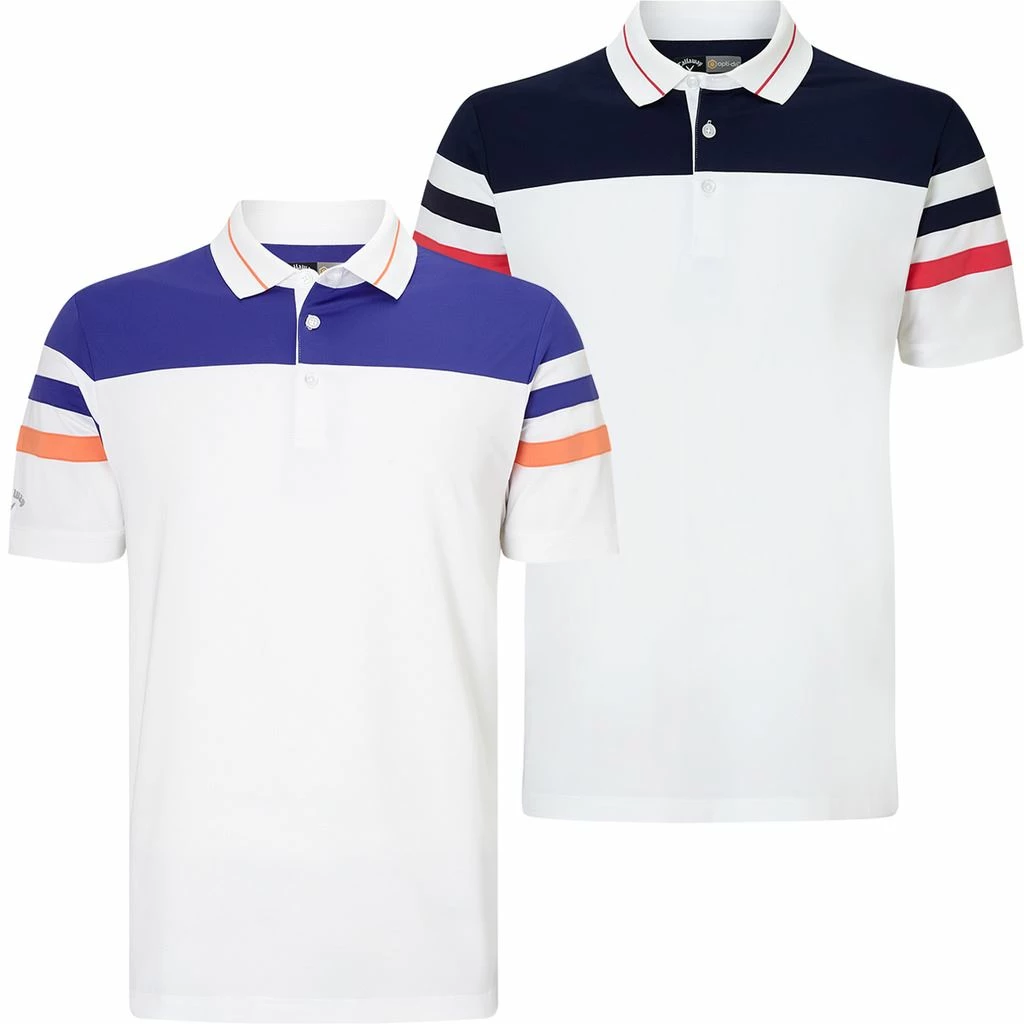 Callaway Golf Mens Opti-Dri Varsity Block Golf Polo Shirt 4 Callaway Golf Mens Opti-Dri Varsity Block Golf Polo Shirt - Image 2