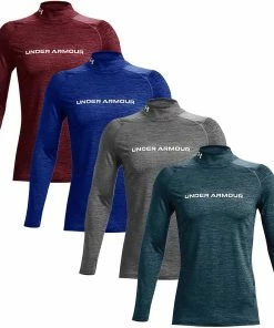 Under Armour Mens UA ColdGear Armour Fitted Twist Mock Neck Golf Baselayer