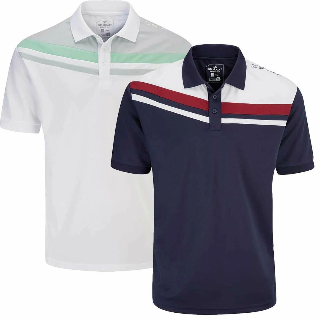 Stuburt Golf Mens Leckford Lightweight Breathable Sport Golf Polo Shirt 3 Stuburt Golf Mens Leckford Lightweight Breathable Sport Golf Polo Shirt