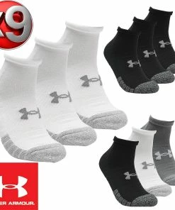 Under Armour HeatGear Locut Anti-Odor Arch Support Training Socks Pack Of 9